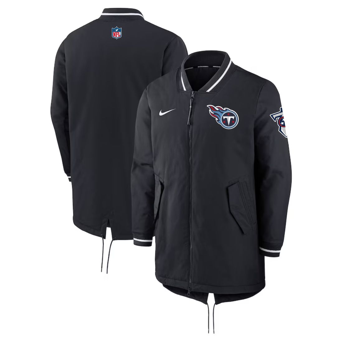 Men 2026 NFL Tennessee Titans black Extended Cotton Jacket style 01